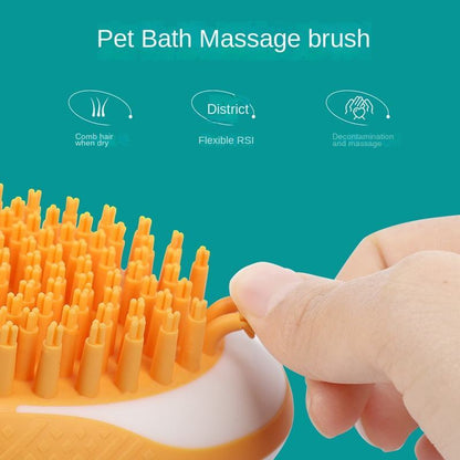 PET SILICONE MASSAGE BATH BRUSH - Pet it