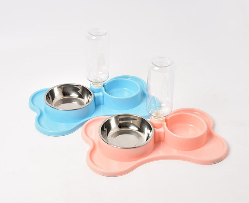 Stainless Steel Pet Feeding Bowls Set with Silicone Mat - Pet it