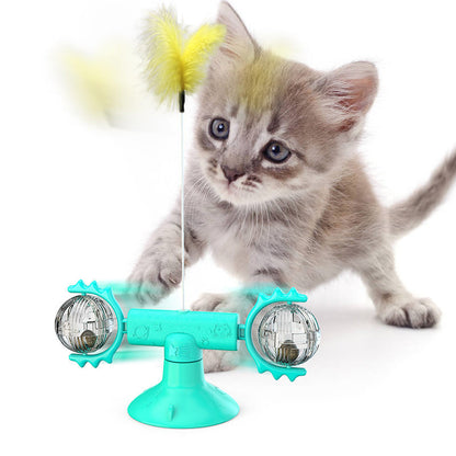 Rotating Windmill Itch Scratching Device for Cats