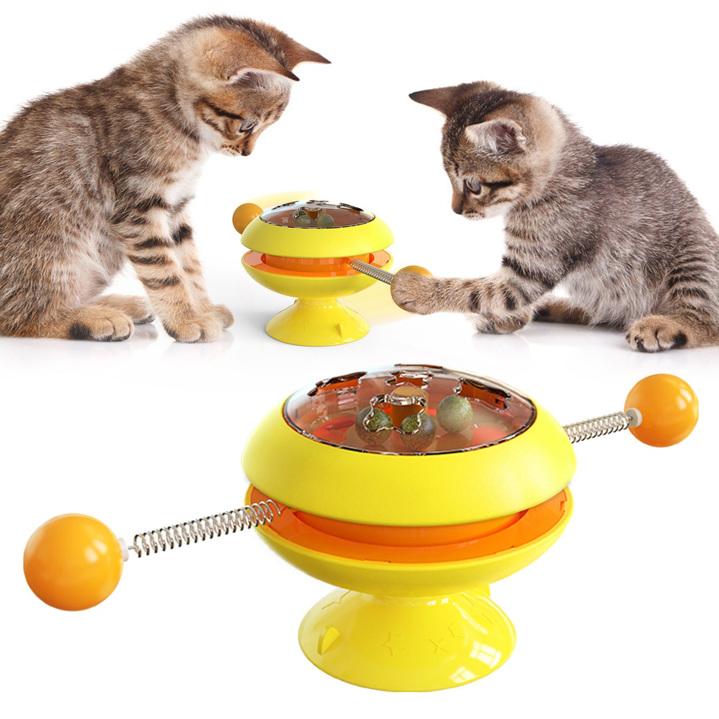 Rotatable Cat Toys Supplies With Catnip Interactive Training