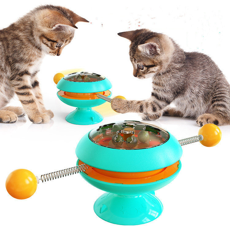 Rotatable Cat Toys Supplies With Catnip Interactive Training