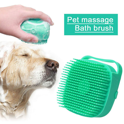 Dog Cat Soft Silicone Shampoo Massage Brush