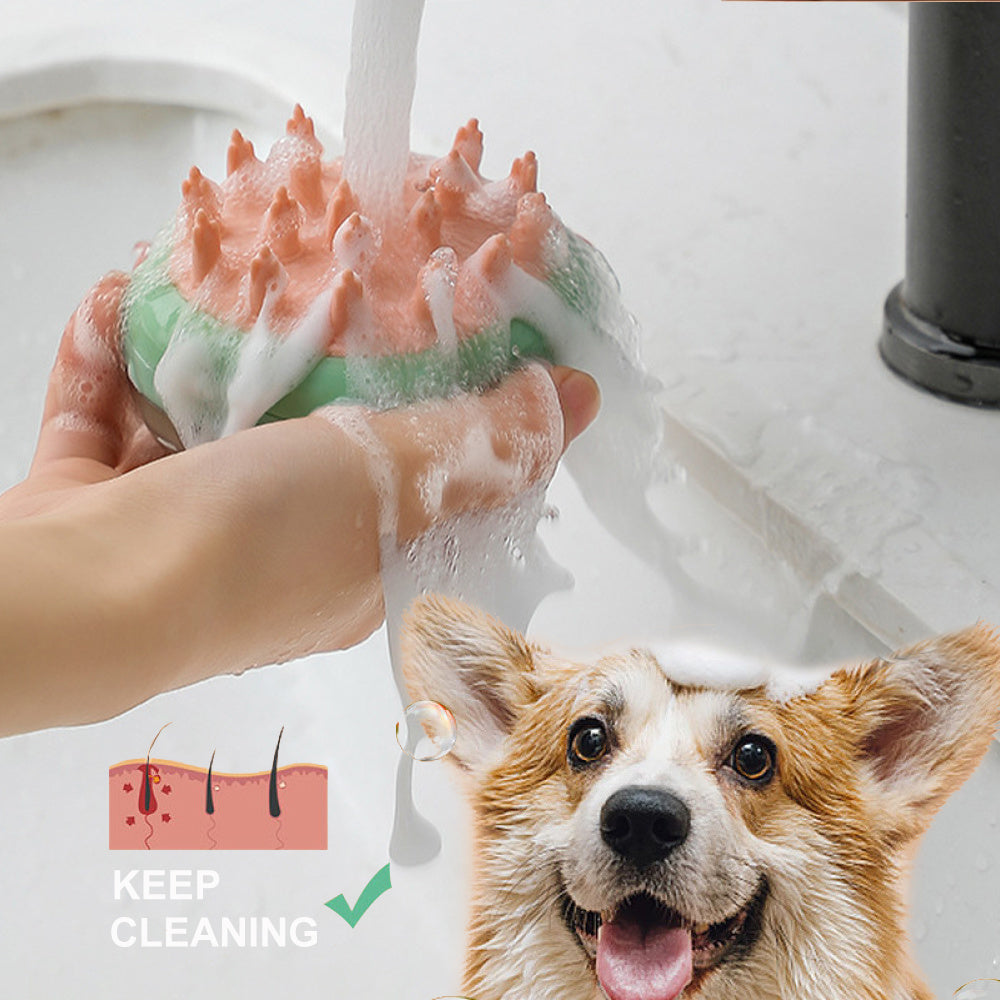 Shampoo Bathing Massage Brush for Dogs Cats