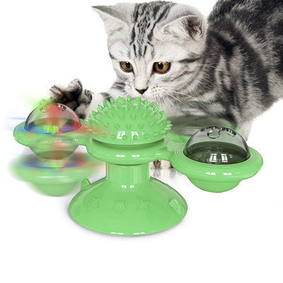 Rotating Windmill Itch Scratching Device for Cats