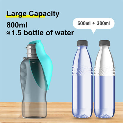 800ml Dogs Leakproof and Foldable Water Bottle