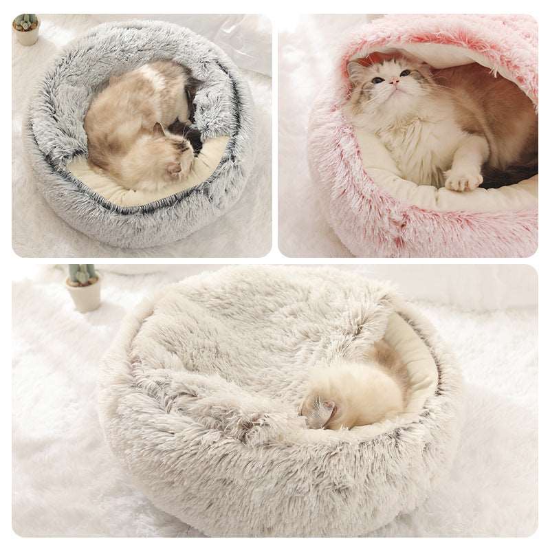 3 in 1 Round Pet Bed and Nest - Pet it