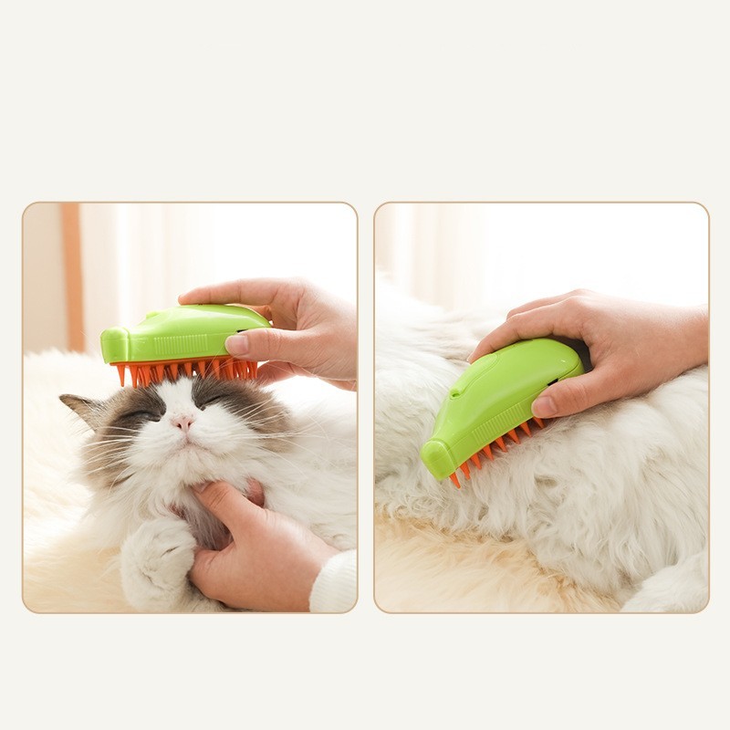 3 In 1 Pet Steam Brush for Cat Dog