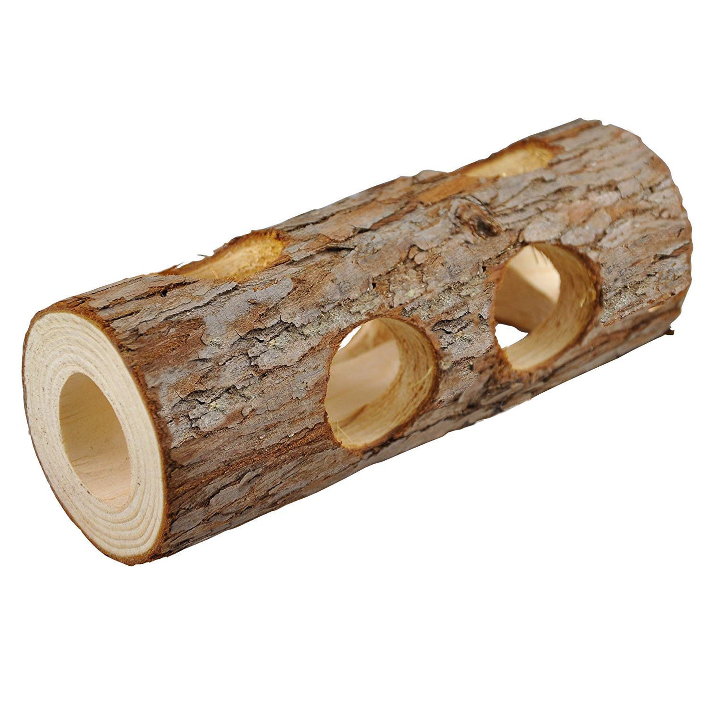 Hamster / Sugar Glider Wood Pipe Toy Tree Tube ###