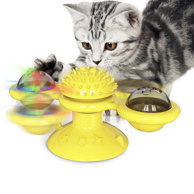 Rotating Windmill Itch Scratching Device for Cats