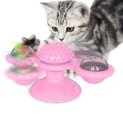 Rotating Windmill Itch Scratching Device for Cats