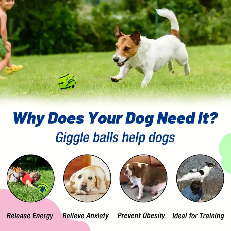 Interactive Wobble Wag Giggle Ball for Dogs ##