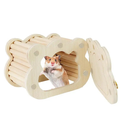 Cloud-Shaped Wooden Hamster / Sugar Glider Hideout ##