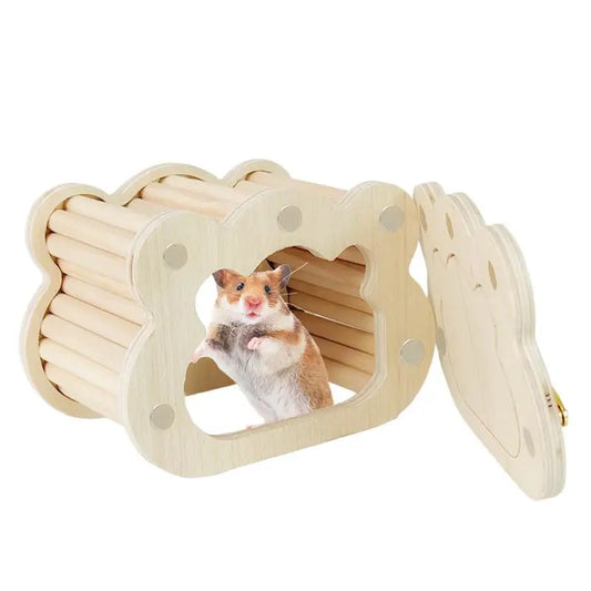 Cloud-Shaped Wooden Hamster / Sugar Glider Hideout ##