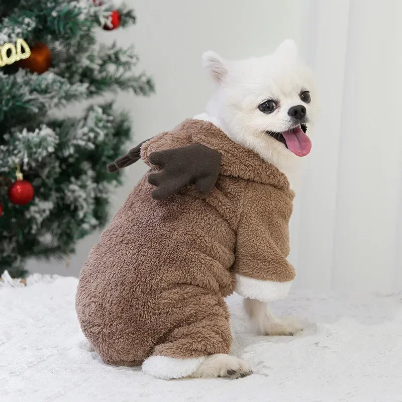 Cozy Christmas Hoodie for Small & Medium Dogs and Cats – Festive Pet Outfit for Holiday Cheer ##