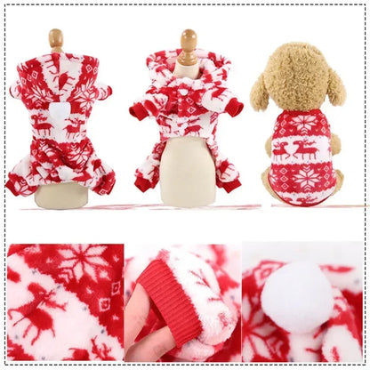 Cozy Christmas Hoodie for Small & Medium Dogs and Cats – Festive Pet Outfit for Holiday Cheer ##