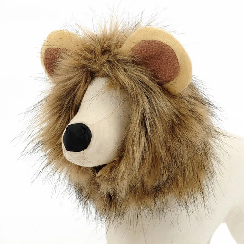 Funny Lion Cosplay Costume Wig for Cats & Small Dogs ##