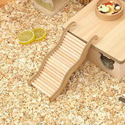 Wooden Wave Staircase Toy for Hamsters / Sugar Glider ##