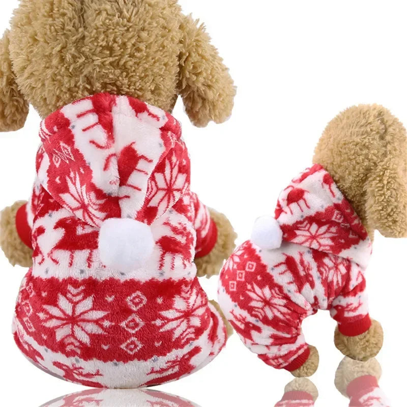 Cozy Christmas Hoodie for Small & Medium Dogs and Cats – Festive Pet Outfit for Holiday Cheer ##