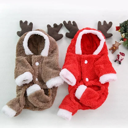 Cozy Christmas Hoodie for Small & Medium Dogs and Cats – Festive Pet Outfit for Holiday Cheer ##