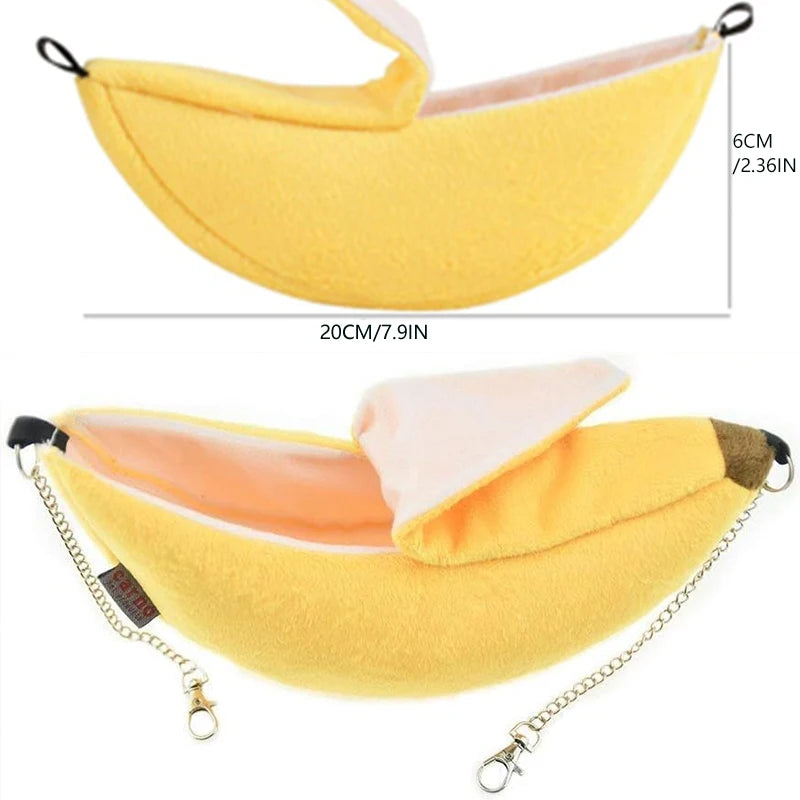 Banana-Shaped Hamster / Sugar Glider Bed Hammock ##