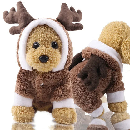 Cozy Christmas Hoodie for Small & Medium Dogs and Cats – Festive Pet Outfit for Holiday Cheer ##