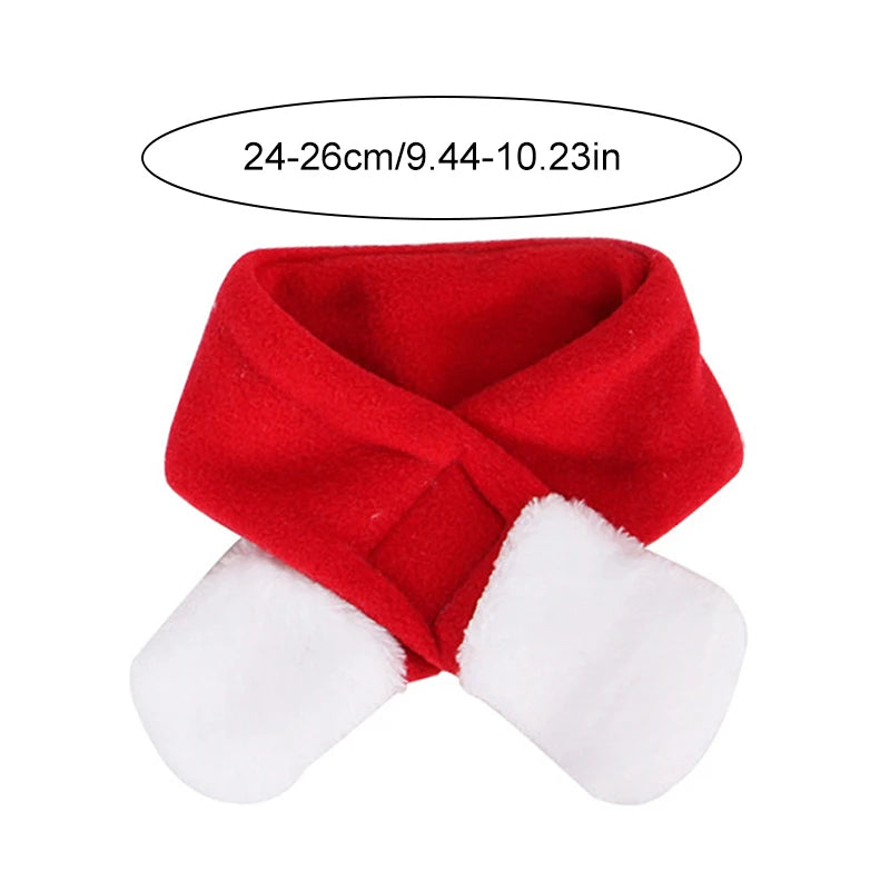 Festive Pet Christmas Accessories – Plush Hat, Antlers, Crown & Scarf Set for Cats & Dogs ##