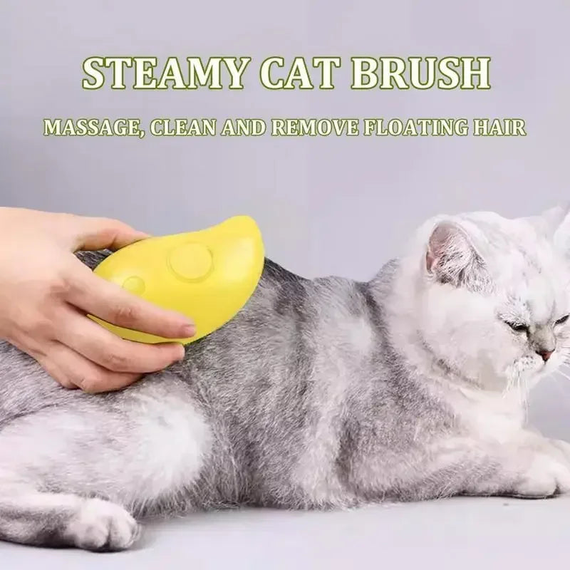 3-in-1 Electric Pet Grooming Steam Brush ##