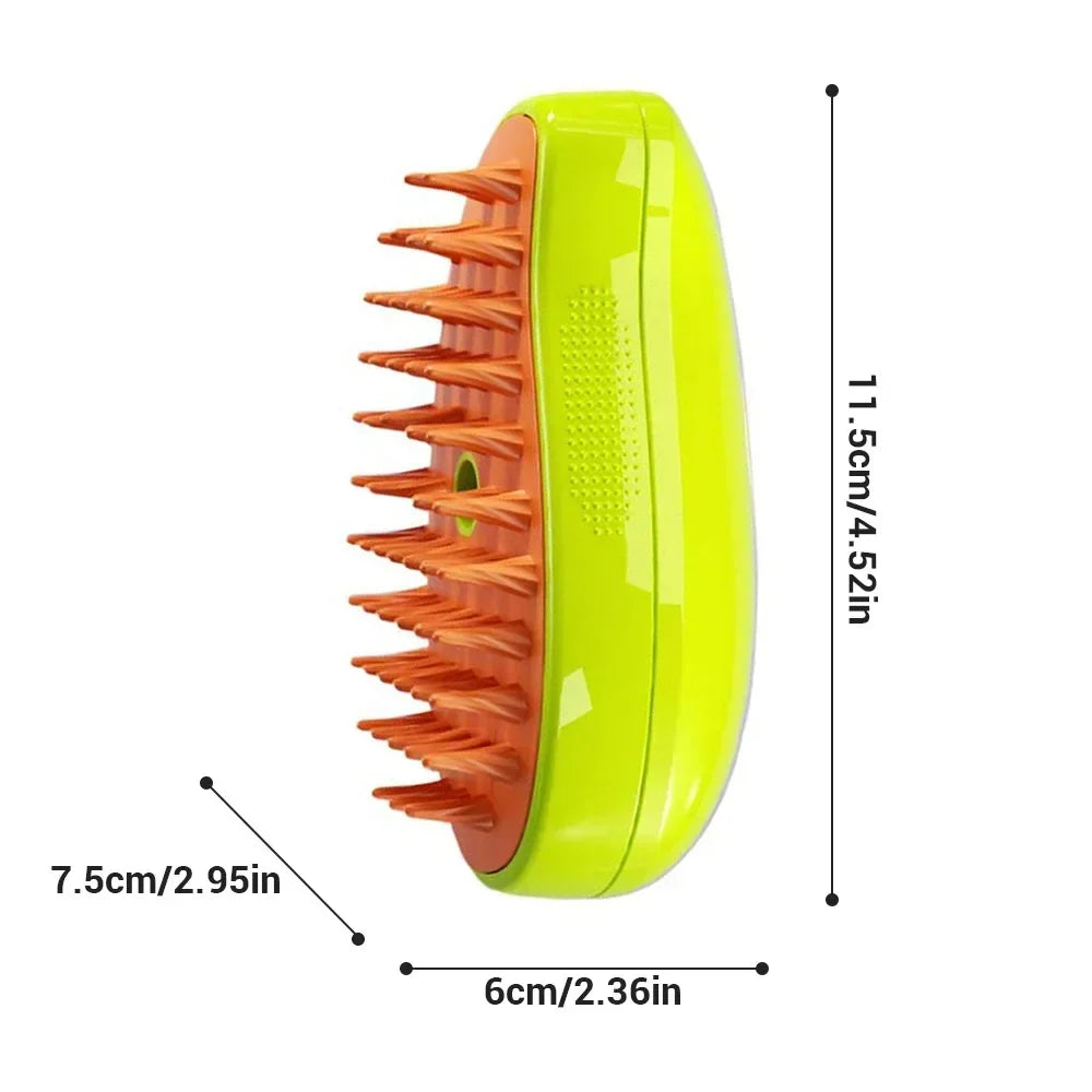 3-in-1 Electric Pet Grooming Steam Brush ##