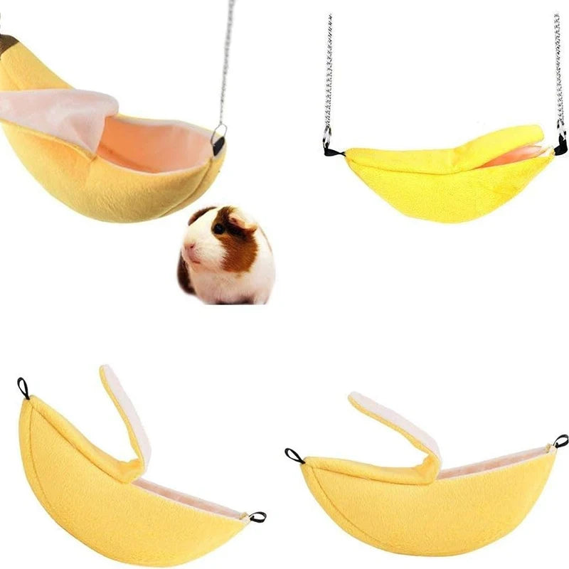 Banana-Shaped Hamster / Sugar Glider Bed Hammock ##