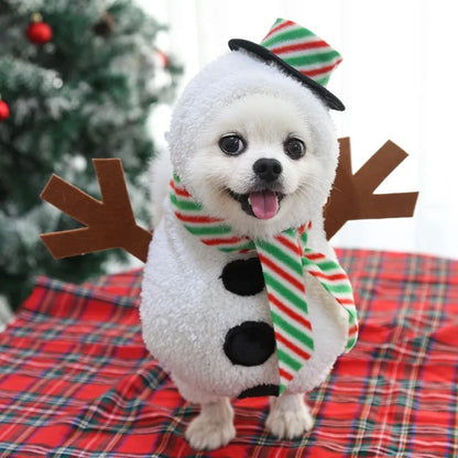 Festive Snowman Christmas Pet Outfit – Warm & Cute Holiday Costume for Dogs & Cats ##