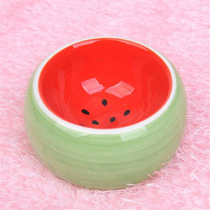 Cartoon Design Ceramic Feeding Bowls for Hamsters / Sugar Glider ##