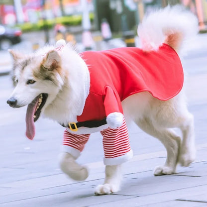 Winter Christmas Dogs Costumes Funny Santa Claus Clothes For Small Medium Pet Xmas New Year Clothing Cat Kitten Outfits