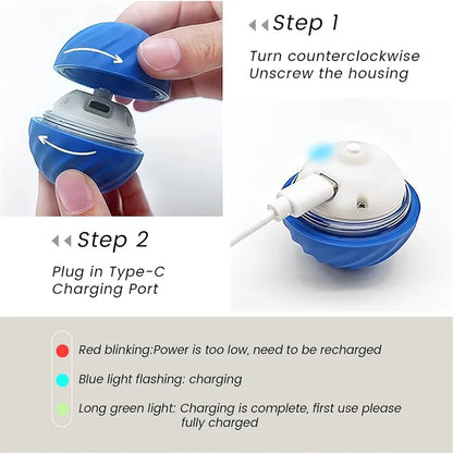 USB Rechargeable Smart Dog Toy Ball ##