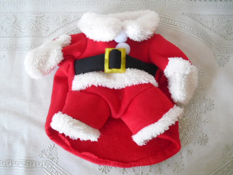 Christmas Dog Costume For Small Dogs Cat Funny Santa Claus Cosplay Clothes Puppy Jumpsuit Chihuahua Yorkshire Pet Supplies Party