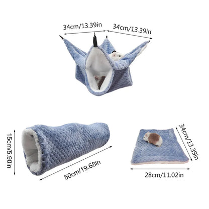 3-Piece Hamster / Sugar Glider Hammock Tunnel Set ###