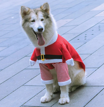 Winter Christmas Dogs Costumes Funny Santa Claus Clothes For Small Medium Pet Xmas New Year Clothing Cat Kitten Outfits