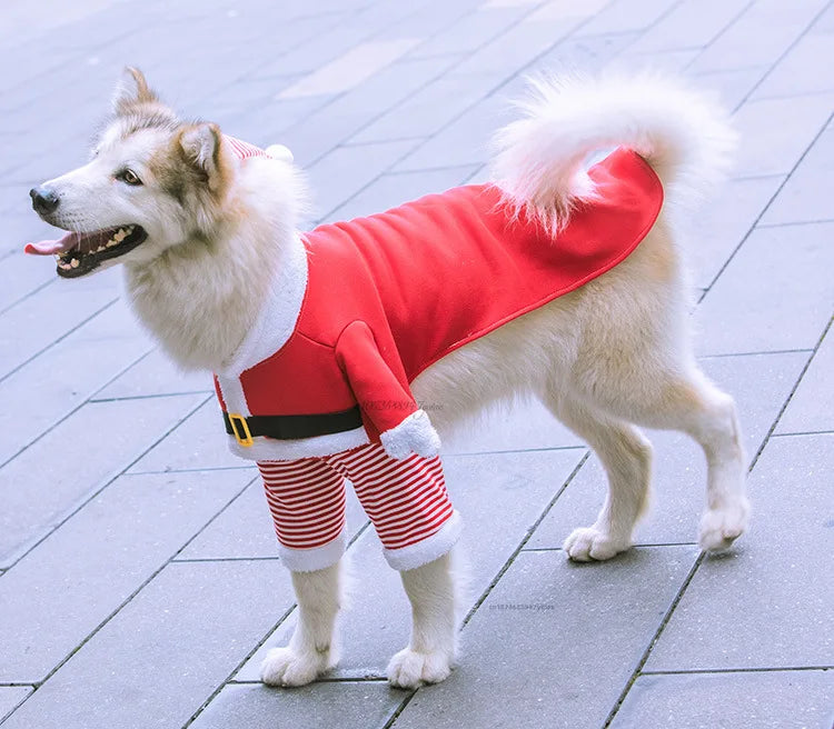 Winter Christmas Dogs Costumes Funny Santa Claus Clothes For Small Medium Pet Xmas New Year Clothing Cat Kitten Outfits