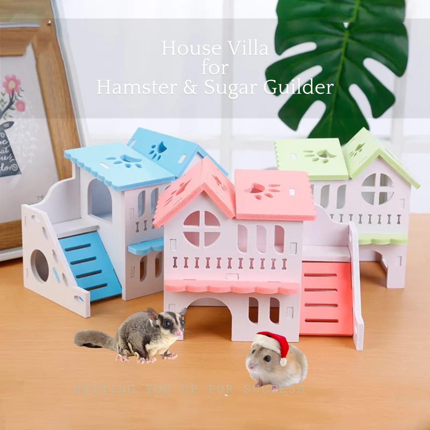 Hamster/Sugar Glider double-layer ecological villa