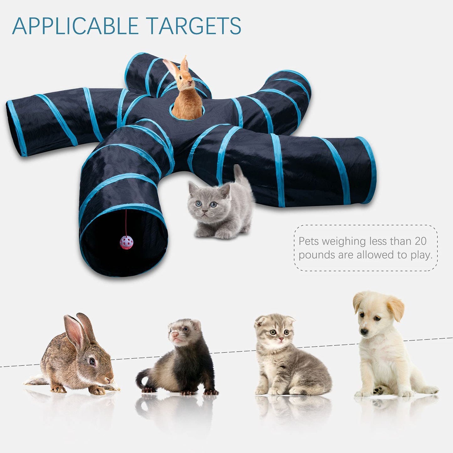 Tunnel Toy for Dogs Cats Rabbits