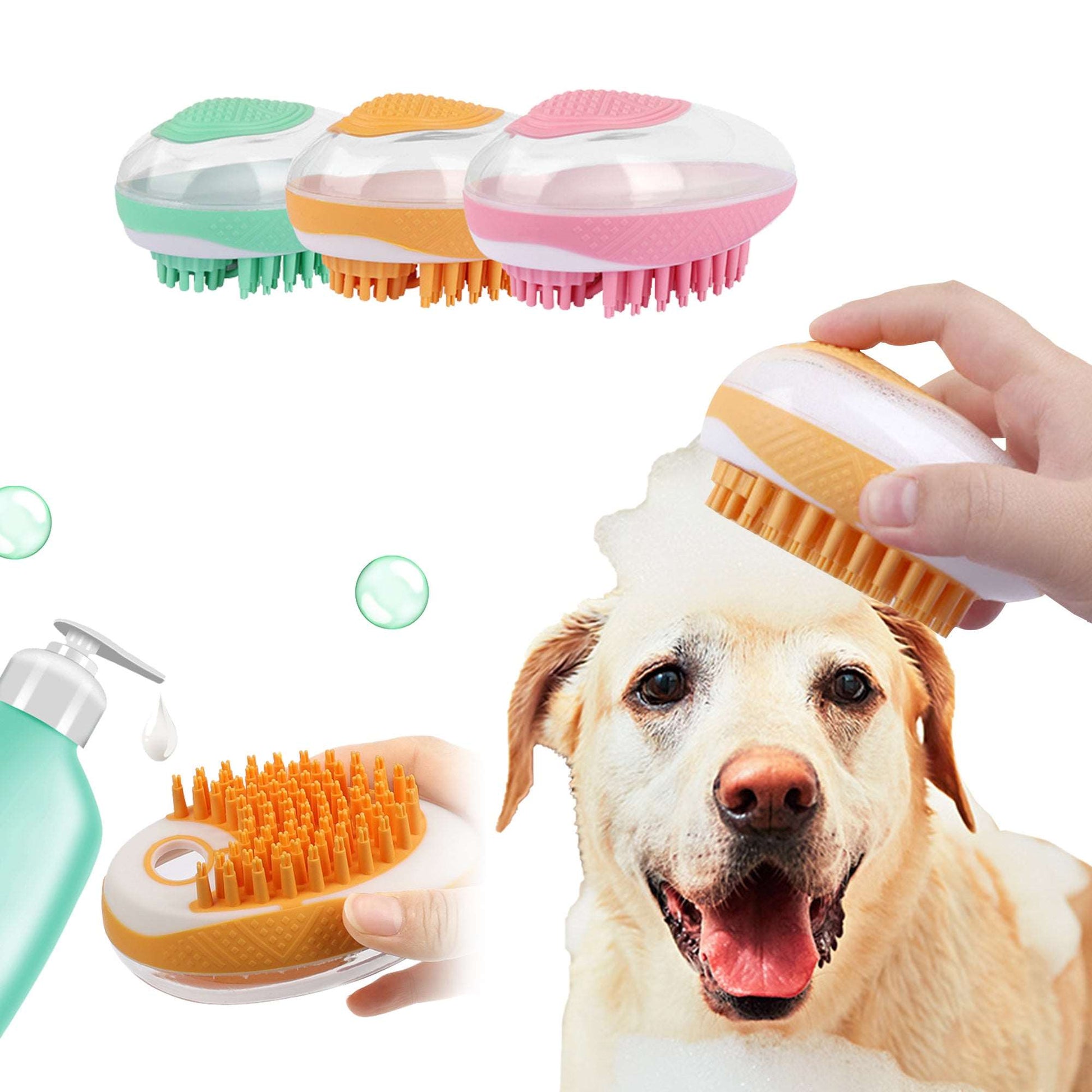 PET SILICONE MASSAGE BATH BRUSH - Pet it