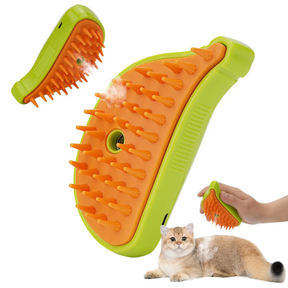 3 In 1 Pet Steam Brush for Cat Dog