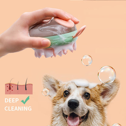 Shampoo Bathing Massage Brush for Dogs Cats